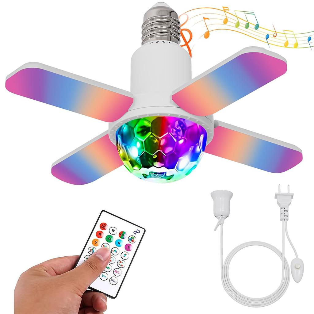 LETOUR 2023 Four-Leaf Mirror Ball Stage Light, LED Bulb, RGB Magic Ball, Multi-Color Changing, Bar Light [Disco Light + Ceiling Light 2-in-1] with