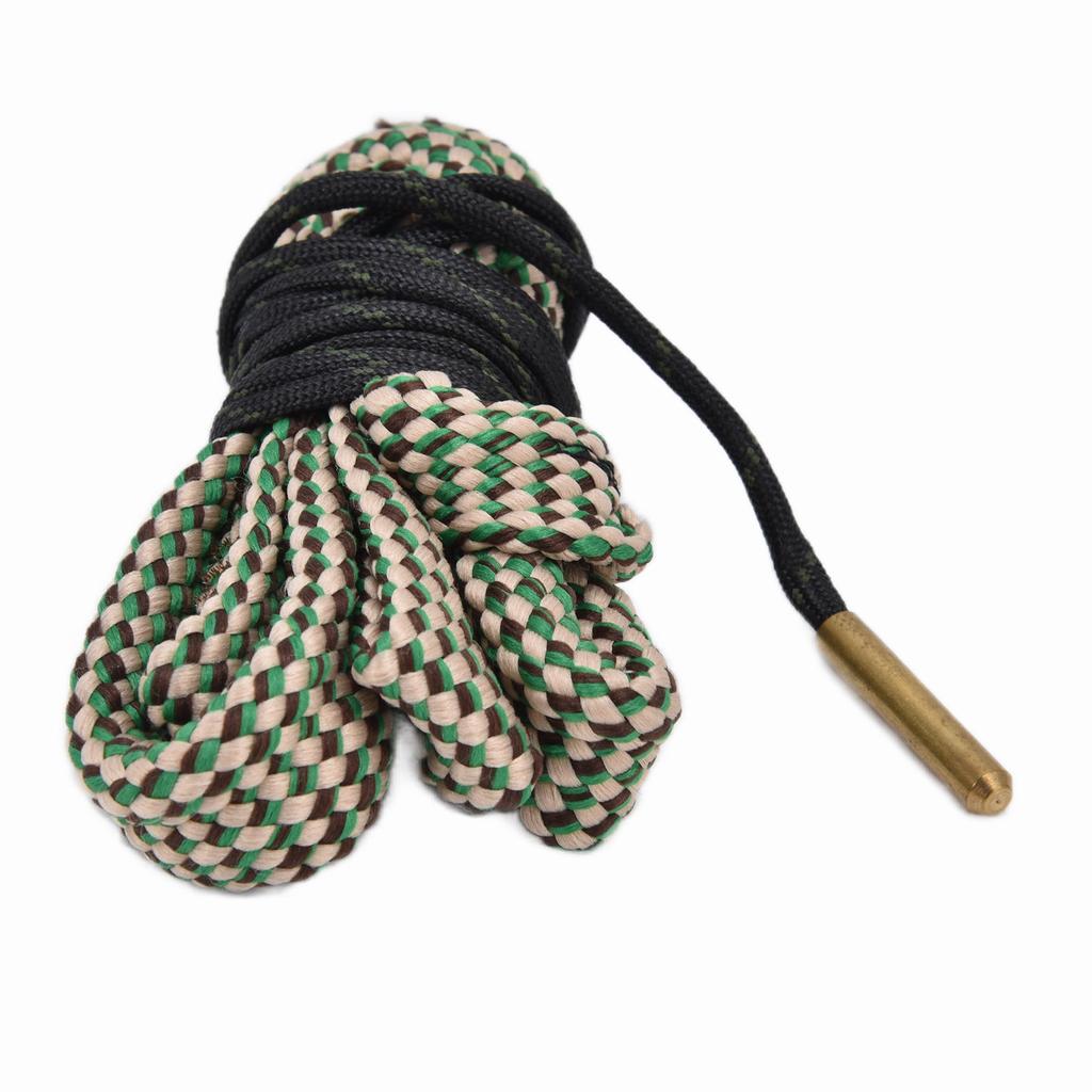 Cuerda de Limpieza de Cañón de 195cm Reutilizable Lavable a Máquina Paño de Algodón Accesorio Limpiador de Cañón G04:7.62 mm