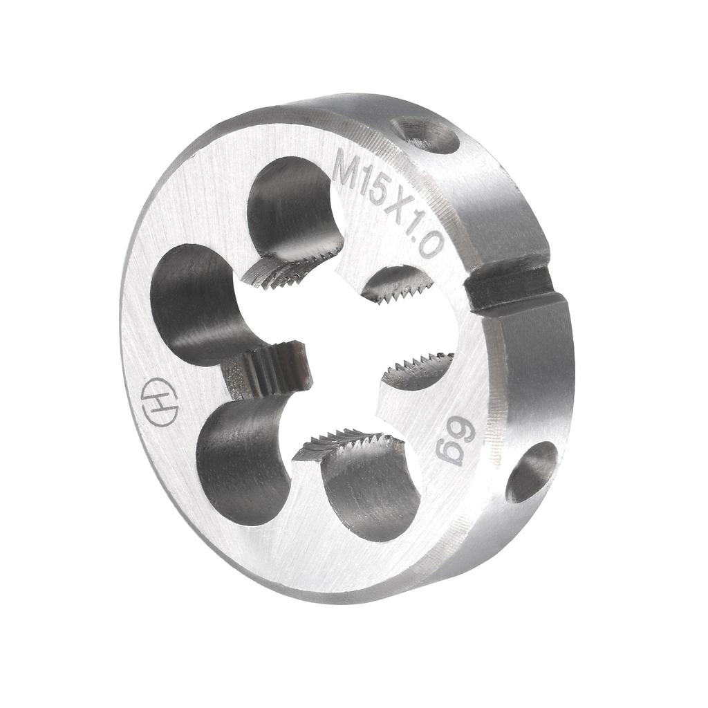 Uxcell Metric Tap and Die Set, HSS Machine Thread Tap, Alloy Tool, Steel with Round Thread Die, M15x1mm