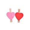 20 mini pinzas de madera con forma de corazón para fotos, decoración de bodas y habitaciones