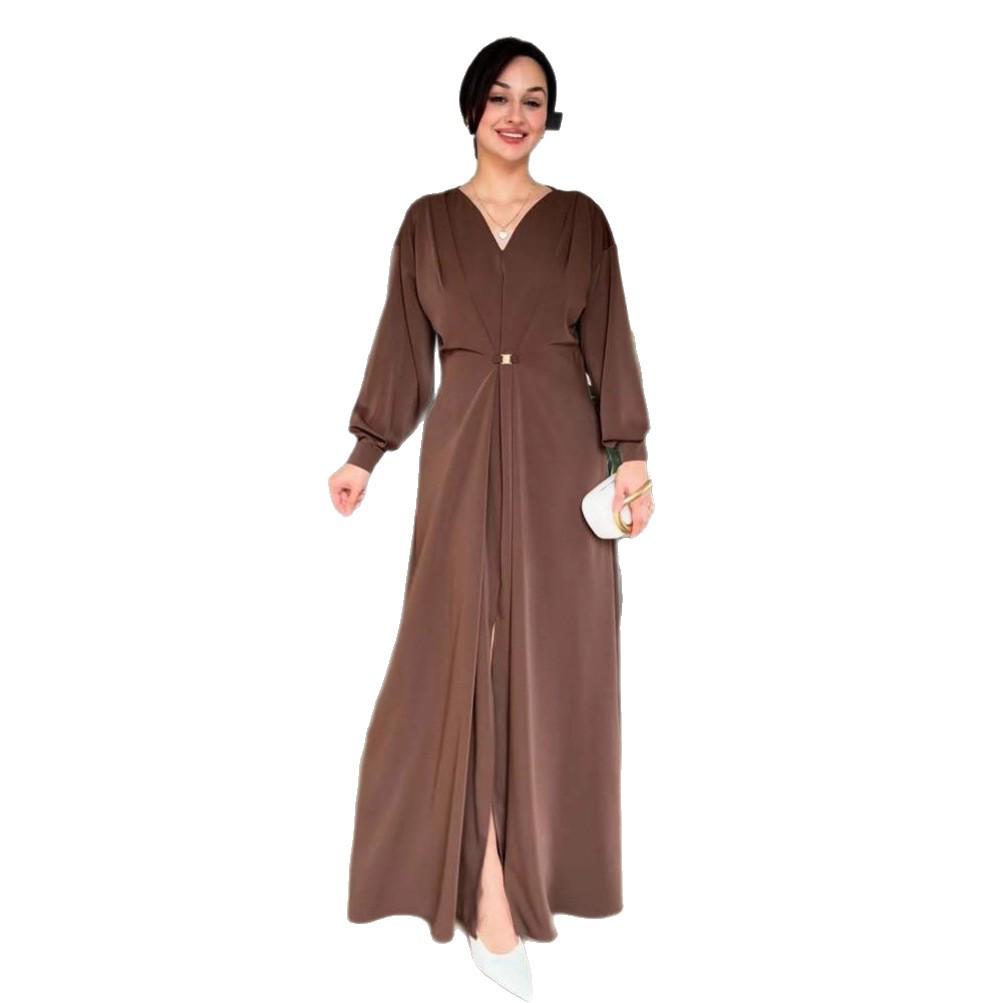 2025 Autumn V-neck Waist-Cinching Cardigan with Fairy Slit and Buttons for Women