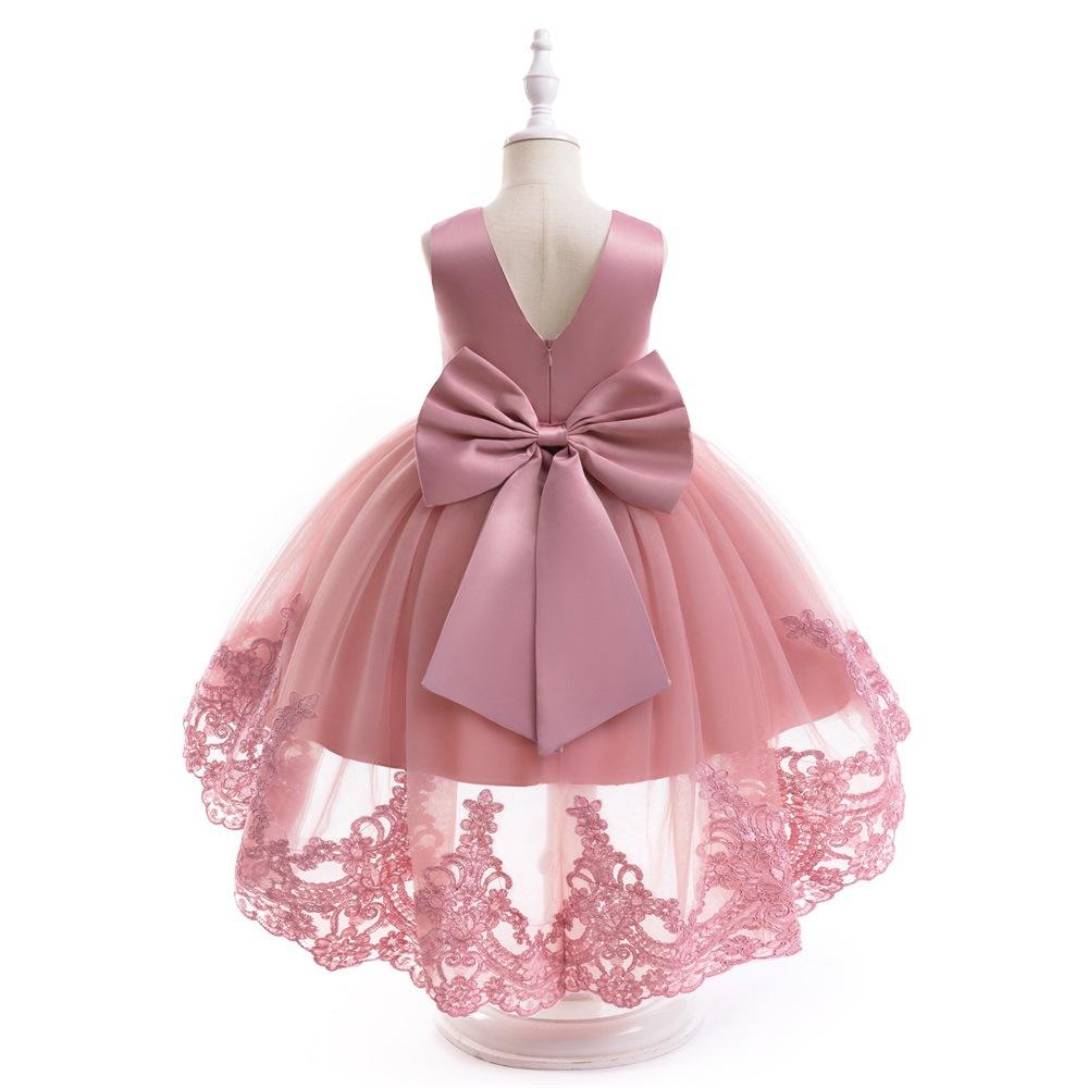 Sommer Spitzen Prinzessinkleider für Kinder 3-8 Jahre Geburtstagskleid Blumen Mädchenkleid Kindergeburtstagsparty Kostüm Säuglingskleid L019