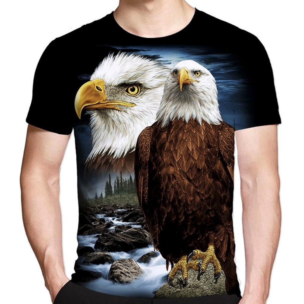 Summer Men The eagle T-shirt Personality Casual Animal Bird Pattern T-shirt Fashion Trend 3D Printed t-shirts