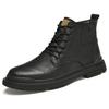 Fashion High Quality Leather Motorcycle Boots Casual Luxury Designers Lace-up High Top Comfortable Fashion Man Outdoor Work Boots