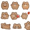 Self Adhesive Clothing Embroidery Patch Cartoon Bear Badge Sticker  Clothing Accessories