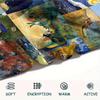 1Pc Van Gogh Painting Print Flannel Blanket, High Quality Comfortable for All Seasons, Home Decor, Warmth and Comfort, Perfect for Christmas Gifts