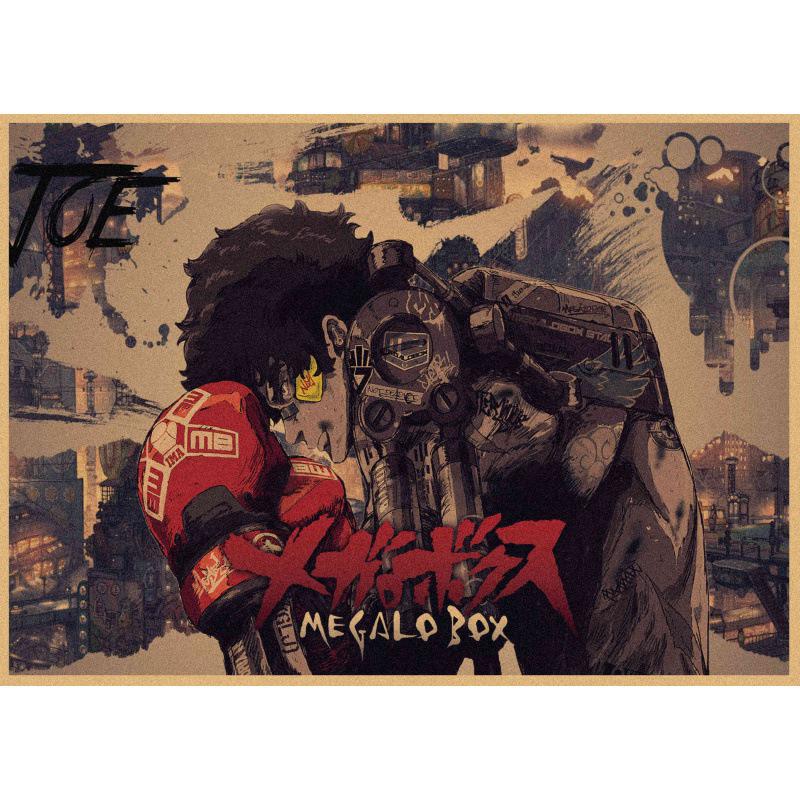 Free Shipping Japanese Mecha Boxing Anime Retro Wall Poster