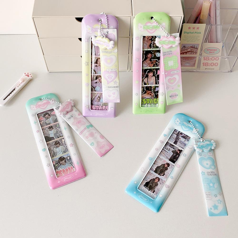 Long Bookmark Photocard Frame Bookmark PVC Card Cover Idol Card Display Protector  Card Decor