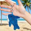 Cute Plush Ocean Shark Keychain Unisex 4 Colors Schoolbag Key Handbag Pendant Hanging Trinket Children Couple Gift Accessories