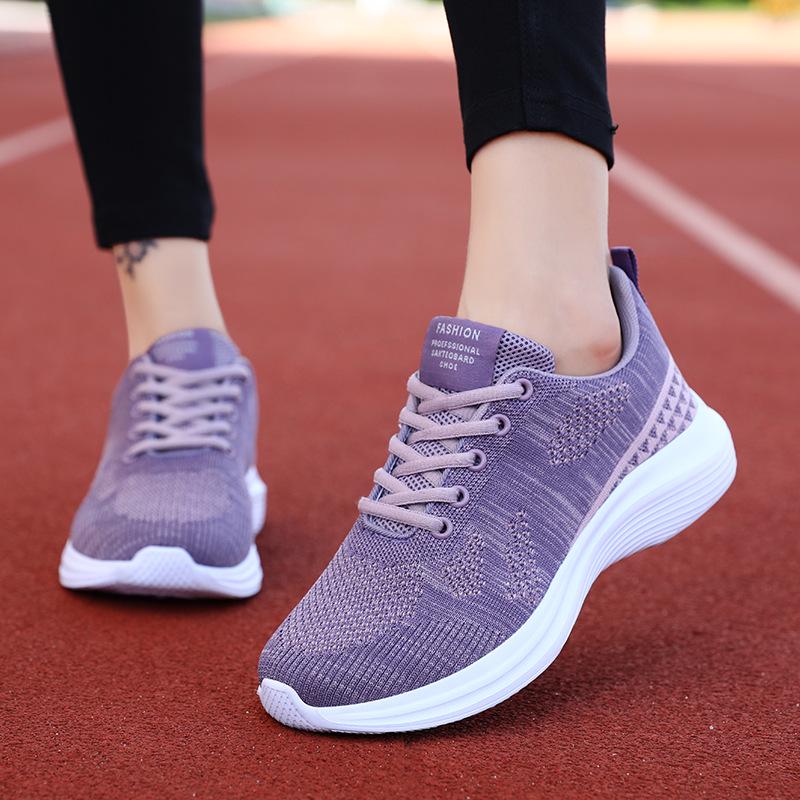 Quanzhou Women's Mesh Breathable Sneakers - Soft Sole Casual Travel & Running Shoes for Military Training Students