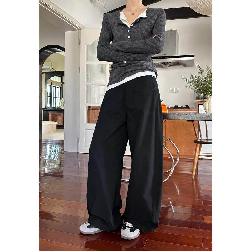 

ICH MODE Women s Loose Wide-Leg Casual Pants
