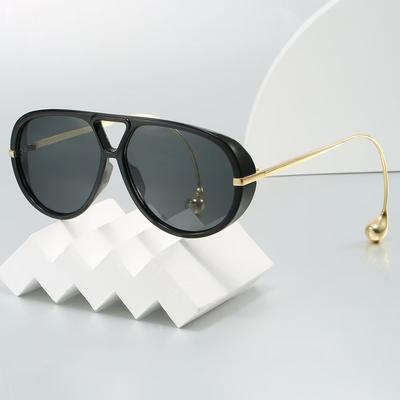Nové Oversized Pilotné Slnečné Okuliare Vintage Dvojitý Mostík Slnečné Okuliare Dámske Trendy Luxusné Okuliare Značkový Dizajn Vonkajšie Tmavé Sklo
