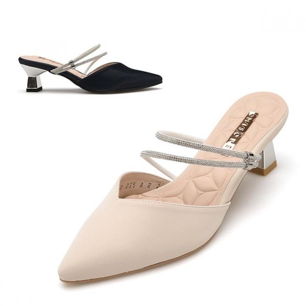 Misope Women Slingback 5cm Hotfix Two Way 012212020 navy/230