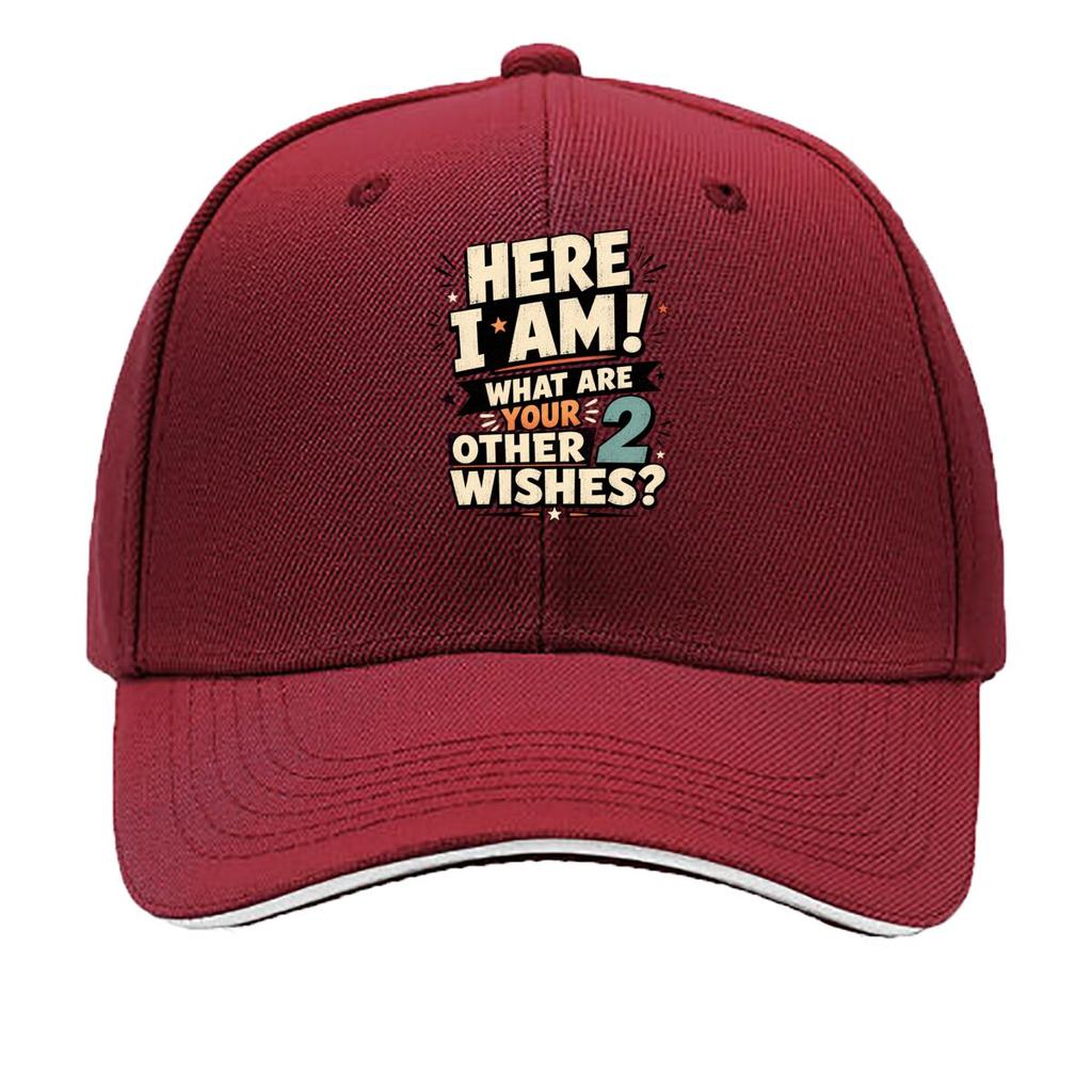 Bold Sarcastic Wish Quote Typography Sandwich Baseball Cap Sun Cap Outdoor Workouts Hat