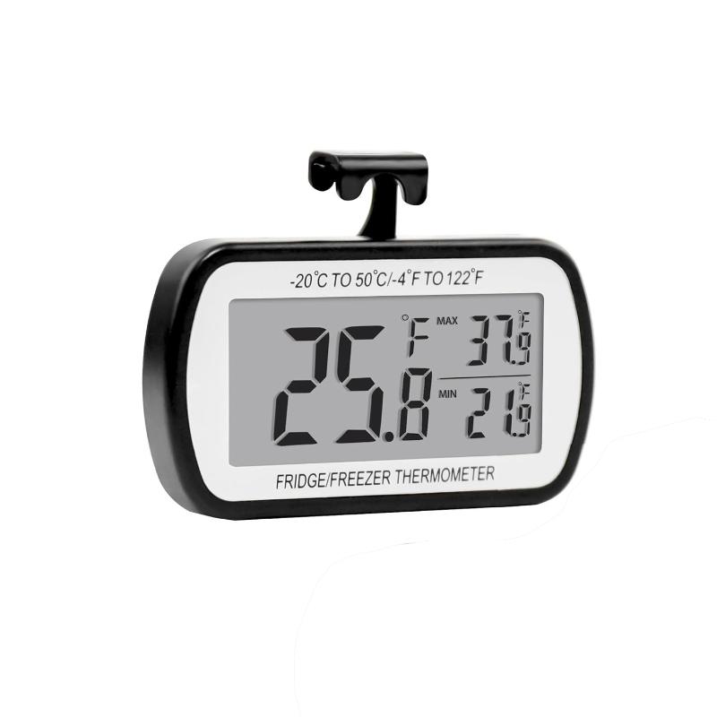 

Digital Freezer Room Thermometer Large LCD Waterproof Magnetic Back Hook Temperature Monitor For Kitchen Home Restaurant чорний