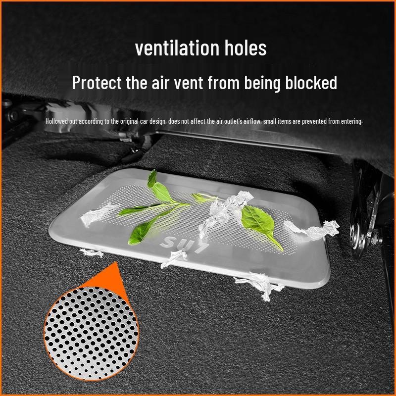 Dustproof Anti-Clog Air Vent Cover for Xiaomi SU7 Under-Seat, Rear AC Cover, Mod Decorative Accessory