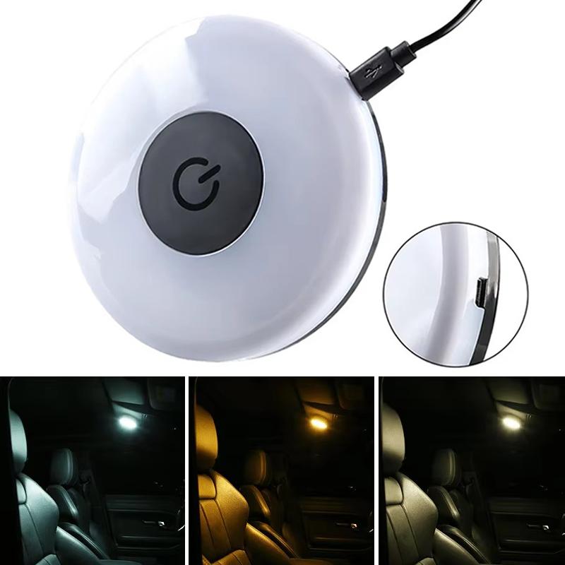 Magnetic Car LED Touch Light Universal Auto Interior Reading Lamp Auto Trunk Lighting Rechargeable Light CarAccessories Interior