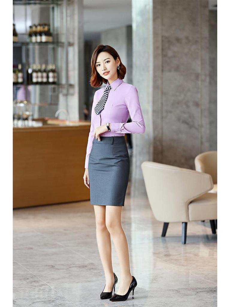 Serge Fabric Professional Summer Skirt Suit: Hip-hugging Short Formal Skirt