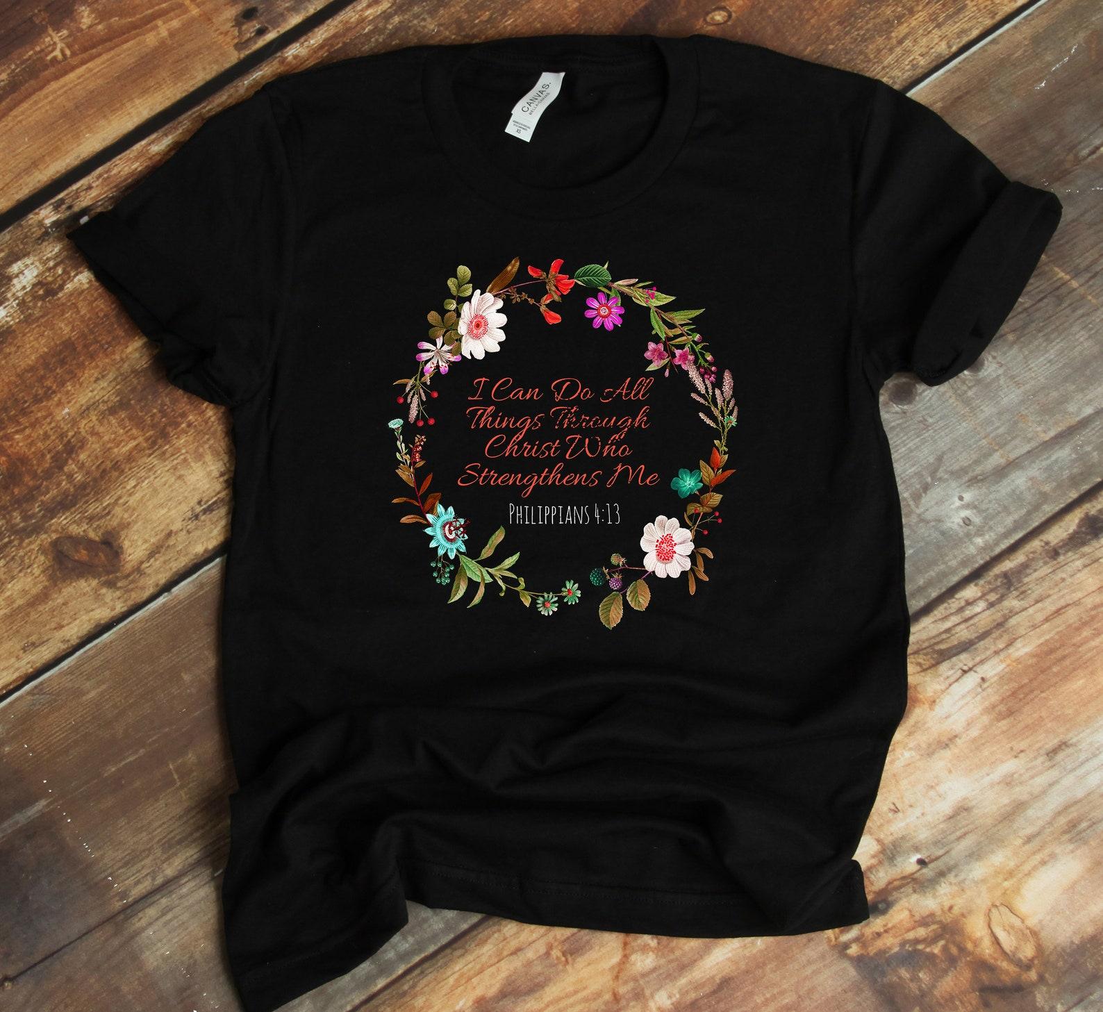 I Can Do All Things Philippians 4:13 T-Shirt - Jesus Christian Faith 3XL