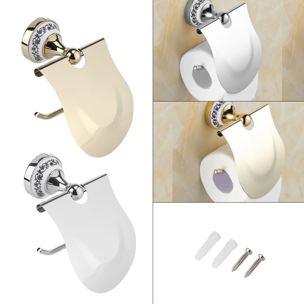 Polished Bathroom Toilet Roll Paper Holder Rack Wall Mounted Tissue Cover Toilet Roll Paper Holder Toilet Paper Holder Cover