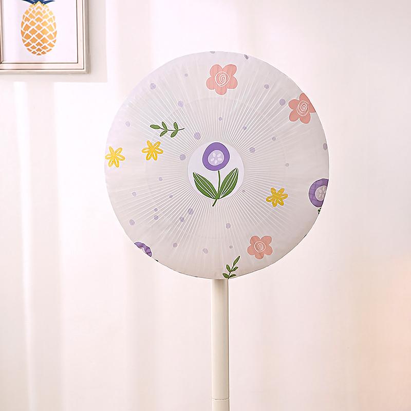 

1 шт. Чехол от пыли для вентилятора, мультяшный узор, прочный, круглый, пылезащитный, водонепроницаемый, свежий цвет, 45 см