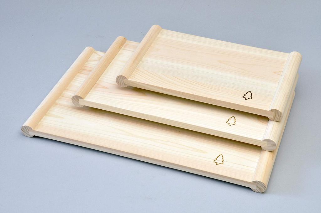 Sakai Sangyo Hinoki Floating Double-Sided Cutting Board (33.5cm) - Cooking Utensil, Hinoki Wood, Kitchenware, Clean, Does Not Stick To Countertop, Usa