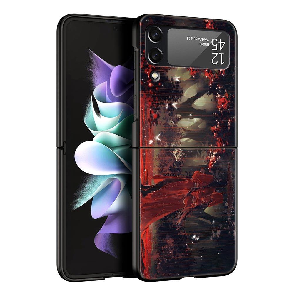 TGCF Heaven Official’s Blessing Luxury Phone Case For Samsung GalaxyZ Flip 4 5 Fold Hard PC Shell For Samsung Z Flip 3 Cover