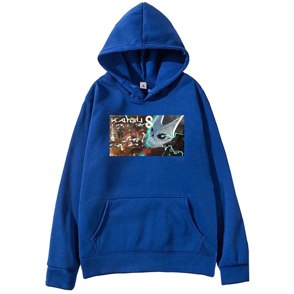 Japan Anime Kaiju No. 8 Cool Printed Men Women Hoodies Casual Oversized Streetwear Classic Simple Pullover Harajuku Sweatshirt