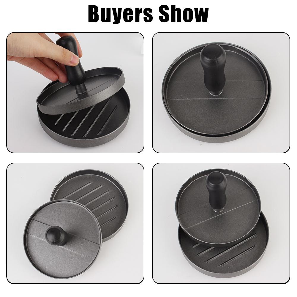 BBQ Hamburger Meat Kitchen Gadgets Round Hamburger Mold Beef Pie Burger Meat Press Household Aluminum Alloy Food Mold Kitchen Tools