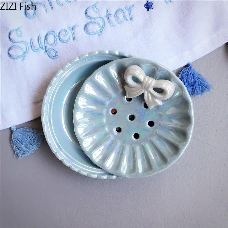 Bågformad Par Munsköljkopp Set Hotell Tvättset Tvåldispenser Tvålfat Keramiskt Badrumskit Nordiska Hem Badrumstillbehör Set