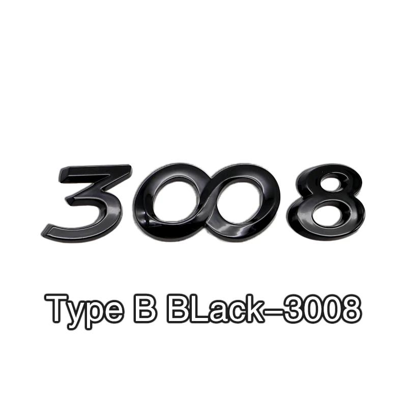 

2026 Hot Car Sticker 1 PCS ABS Car Sticker High Quality Trunk Logo Badge Number Sticker for Peugeot 3008 4008 4008 5008 508L Acc