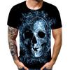 Men's Fashion Casual Loose 3D Cool Printing Round Neck Pullover T-Shirt Top