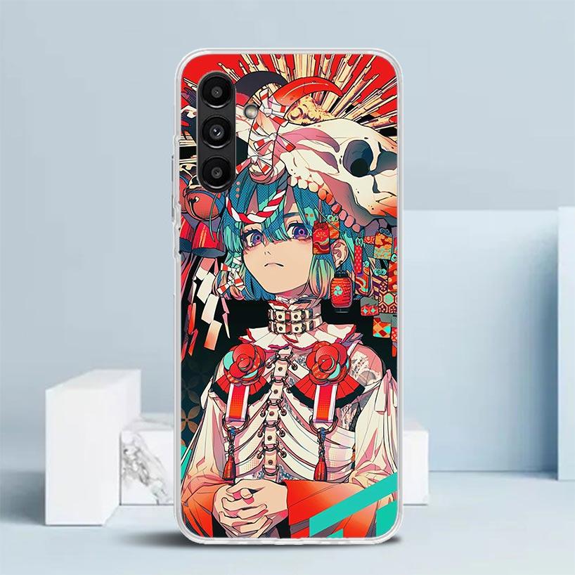 Japanese Style Anime Girl Phone Case For Samsung Galaxy A17 A37 A57 A16 A15 A14 A13 A56 A55 A54 A53 A36 A35 A34 A33 A26 A25 A24