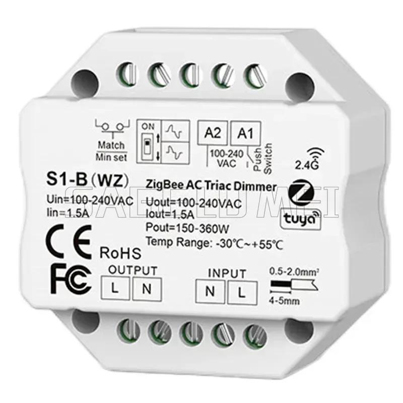 S1-B/S1-B(WT)/S1-B(WZ) Skydance 2.4G LED Controller WiFi & RF Push AC Triac Dimmer Switch For Single Color LED Lamp Strip R11