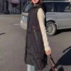 Women's Warm Down Hooded Lightweight Quilted Vest Loose Zip Gilet Outdoor
