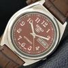VINTAGE SEIKO 5 AUTOMATIC 7009A JAPAN MENS RED COLOR DIAL WATCH A500120-2 R151a-a500120