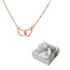 Personalized Couple's Names Heart Necklace Custom Jewelry Rotating Preserved Rose Box For Women Wife Valentine's Day Gift