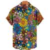 Oversized Shirt Hawaiian Beach Holiday Flower Painting Pattern Summer Casual Man Top Breathable Mens Design Clothing New