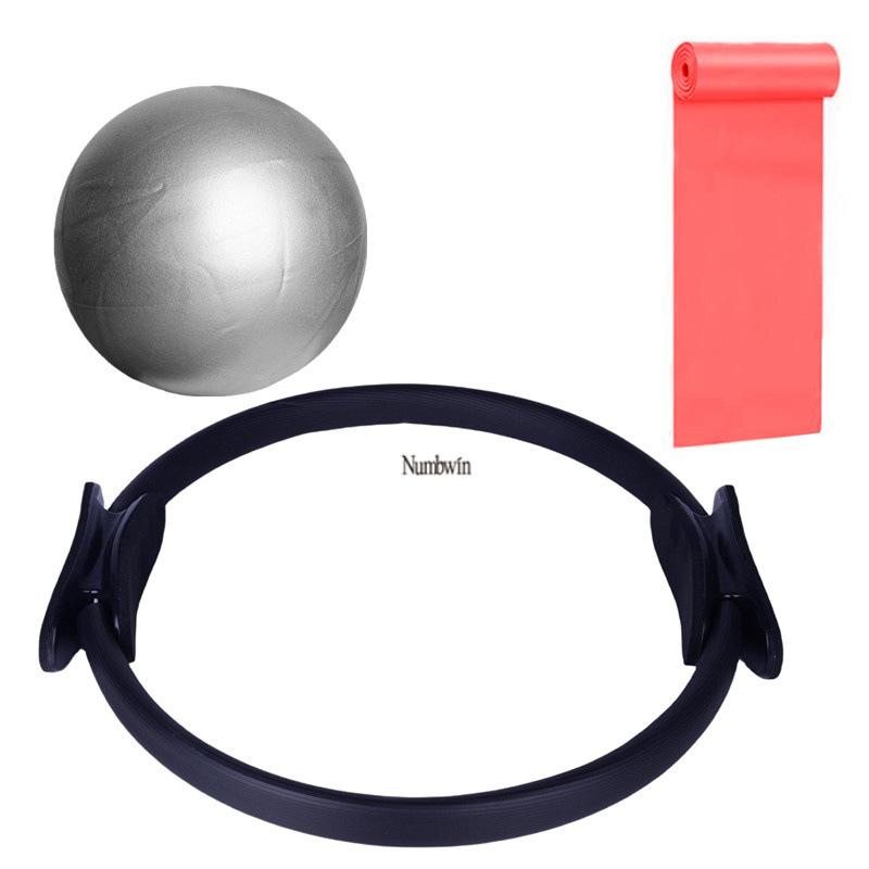 Numbwin 22-Piece Yoga & Pilates Resistance Band, Dumbbell & Gliding Disc Set