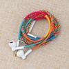 URIZONS Earphone Bracelet, Colorful Braided Earphones - 3.5mm Wired Headphones with Mic, Remote In-Ear Sports Headset for iPhone, Handmade Fabric,