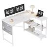 YeTom Desk PC Desk Gaming Desk Right Shelf Left Shelf Width 107cm Study Desk Gaming Table Computer Desk Study Desk Computer Desk Work Desk with