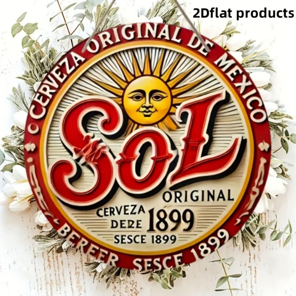 Segno in Latta Metallico Birra Decorazione Murale 20x30cm