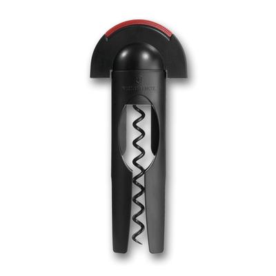 VICTORINOX Wine Opener Easy To Open Corkscrew with Foil Cutter Black Easy To Open Just by Turning the Handle Sommelier 7.6924