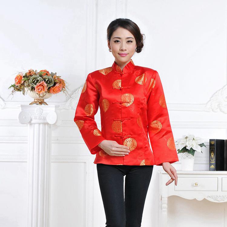 Chinese Style Tang Suit for Couples - Men's & Women's Spring/Autumn Long Sleeve Celebration Coat for Middle-Aged & Elderly