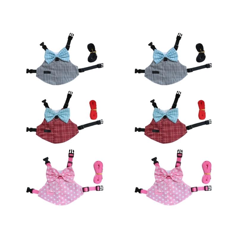 Breathable Rabbit Harness for Small Pet No Pull Design Easy Walk Vest with Adjustable Fit