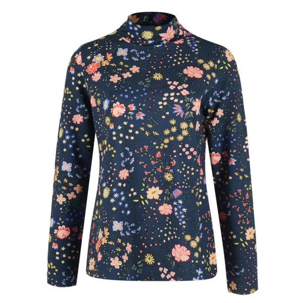 Oilily TurTleneck PaTTern T shirT ow9f2Ts017 Navy (58)/S(55)