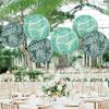3PCS Decorative Paper Lanterns Leaf Pattern Hanging Lanterns Suitable for Weddings Birthdays and Festival Atmosphere