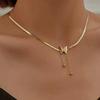 Stainless Steel Butterfly Pendant Neck Necklace for Girls Women Charm Snake Chains Choker Waterproof Zircon Valentine Day Gift