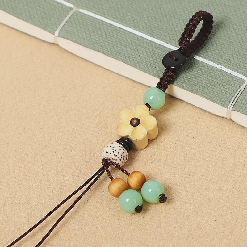 Handcrafted Jade Car Keychain & Phone Lanyard DIY Accessory