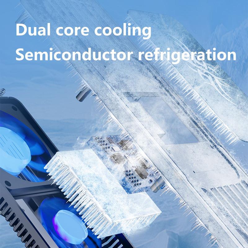 Professional U-JIE-D20 Double Fan Aluminium & Plastic Gaming Notebook Cooler with USB Connection Universal Laptop Sizes Stock